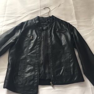 Black leather jacket